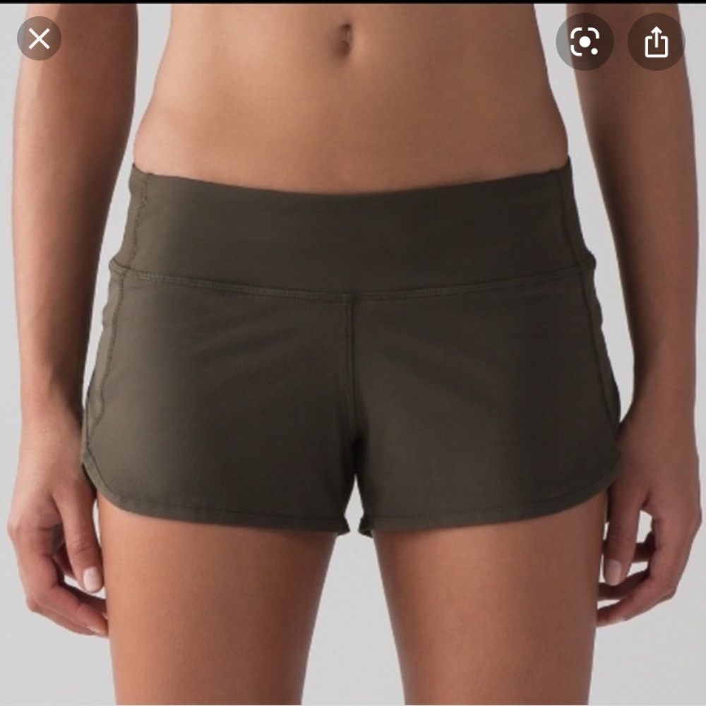 Lululemon Speed Short - Dark Olive
